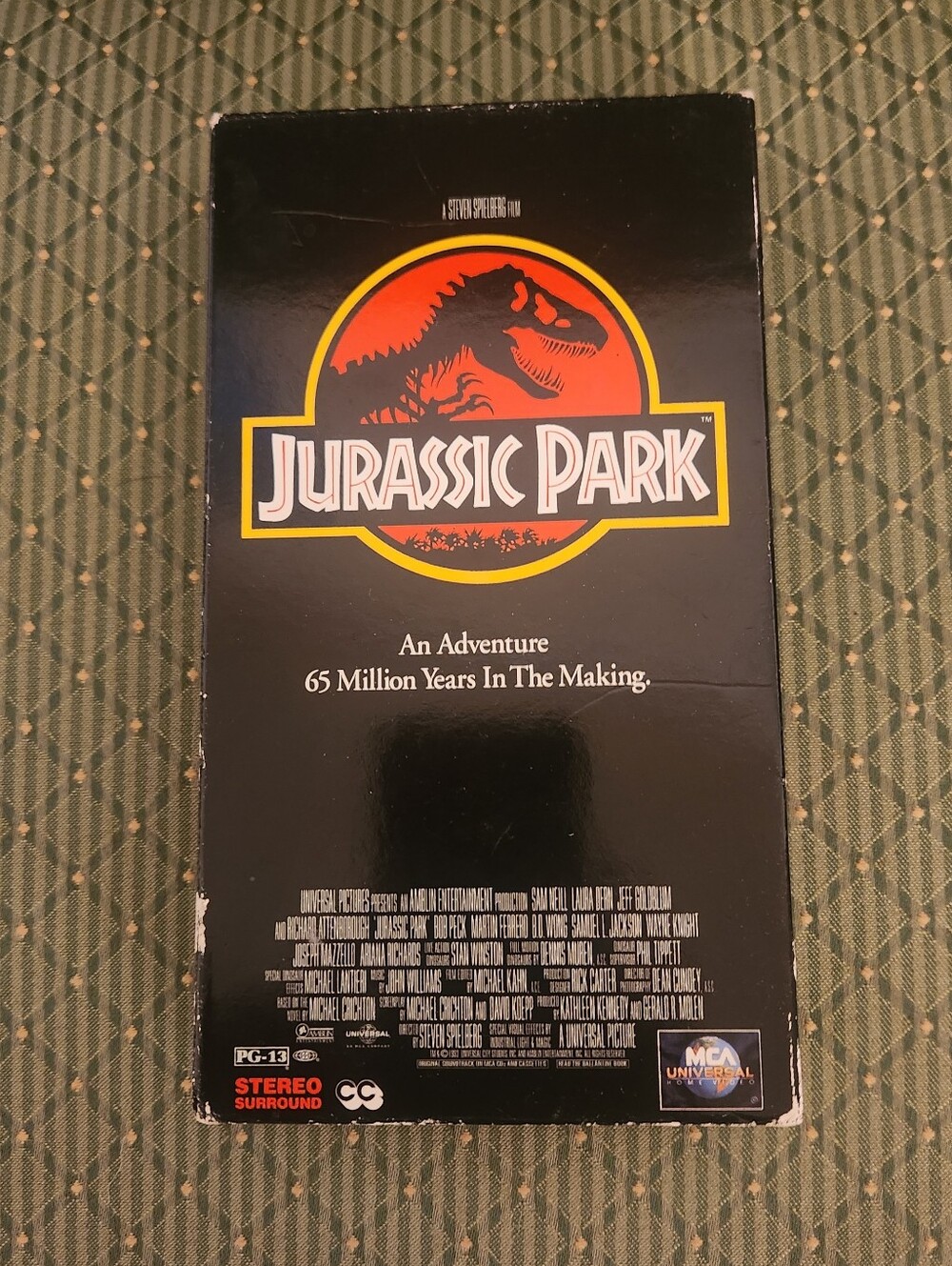 Universal Jurassic Park VHS Tape in Black